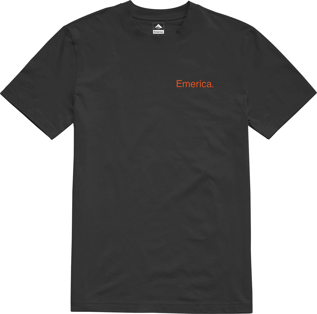 Emerica Mens Pure Logo Tee Black Orange T-Shirt