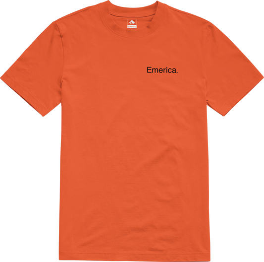 Emerica Mens Pure Logo Tee Orange Black T-Shirt