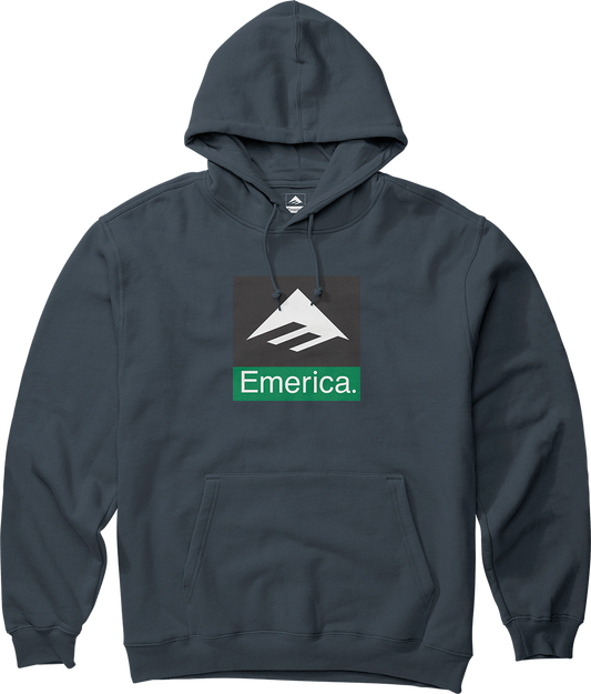 Emerica Mens Classic Combo Pullover Navy Hoodie
