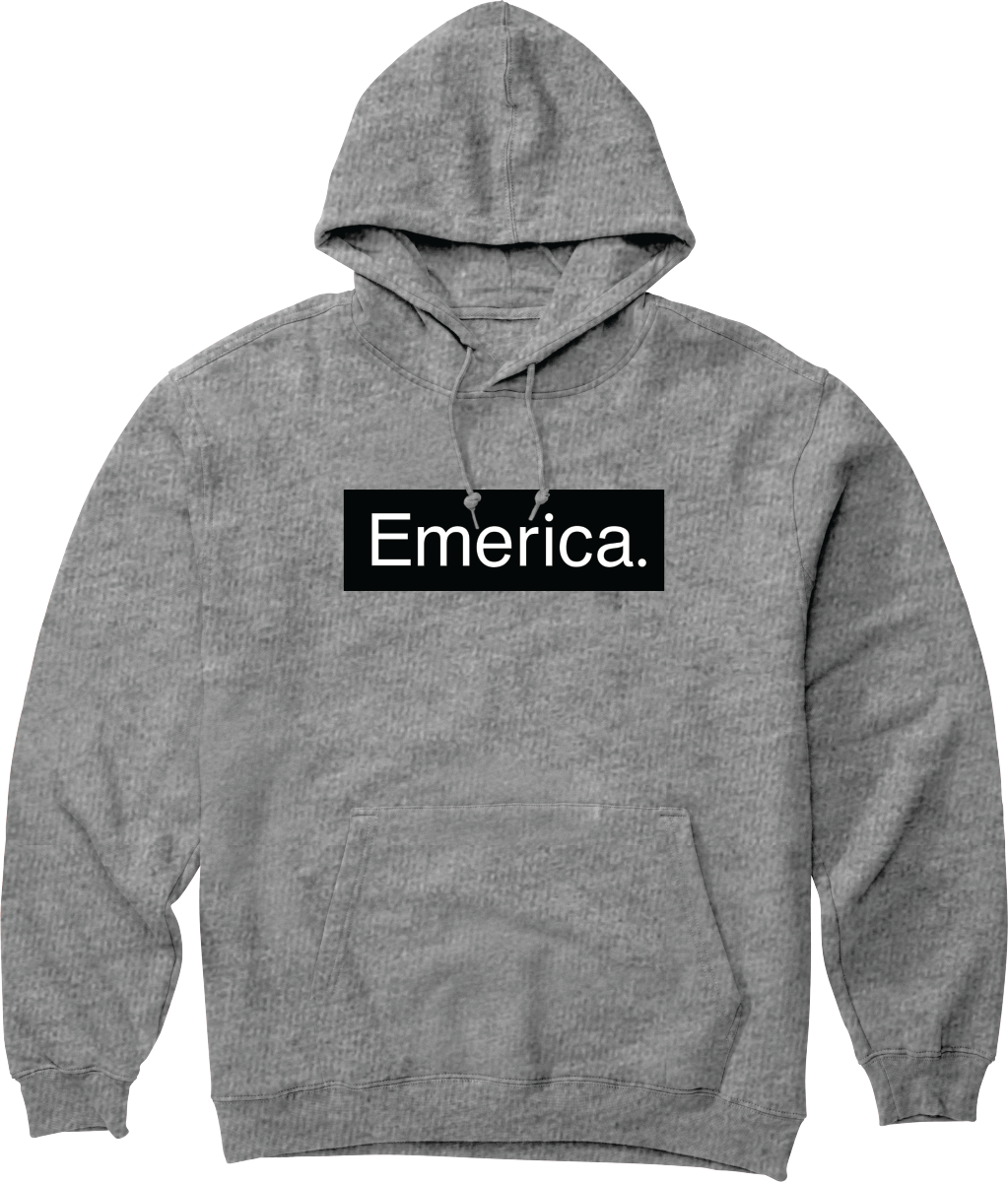 Emerica Mens Pure Bar Pullover Charcoal Heather Hoodie