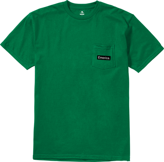 Emerica Mens Pure Triangle Pocket Tee Green T-Shirt