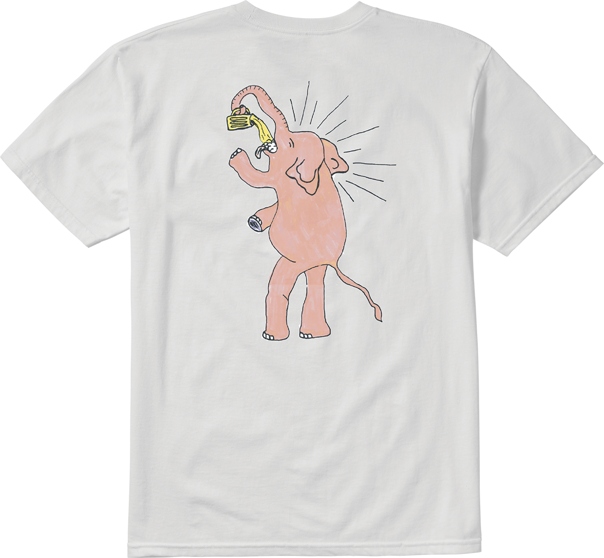 Emerica Mens Pink Elephant Tee White T-Shirt