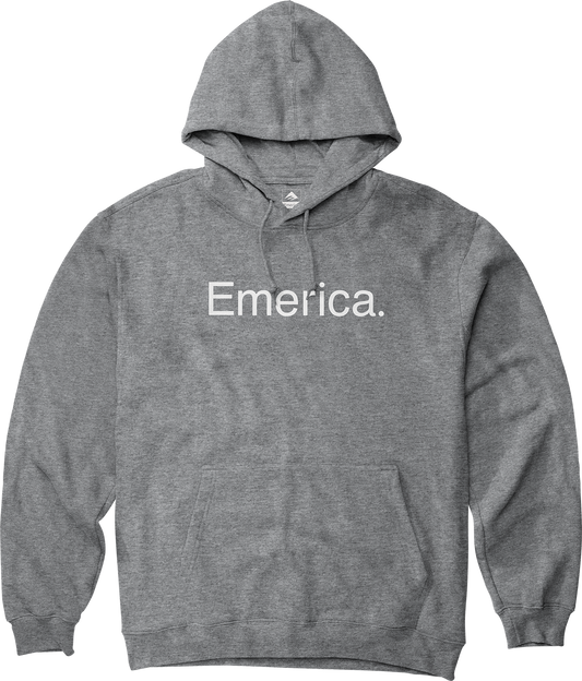 Emerica Mens Pure Logo Pullover Charcoal Heather Hoodie