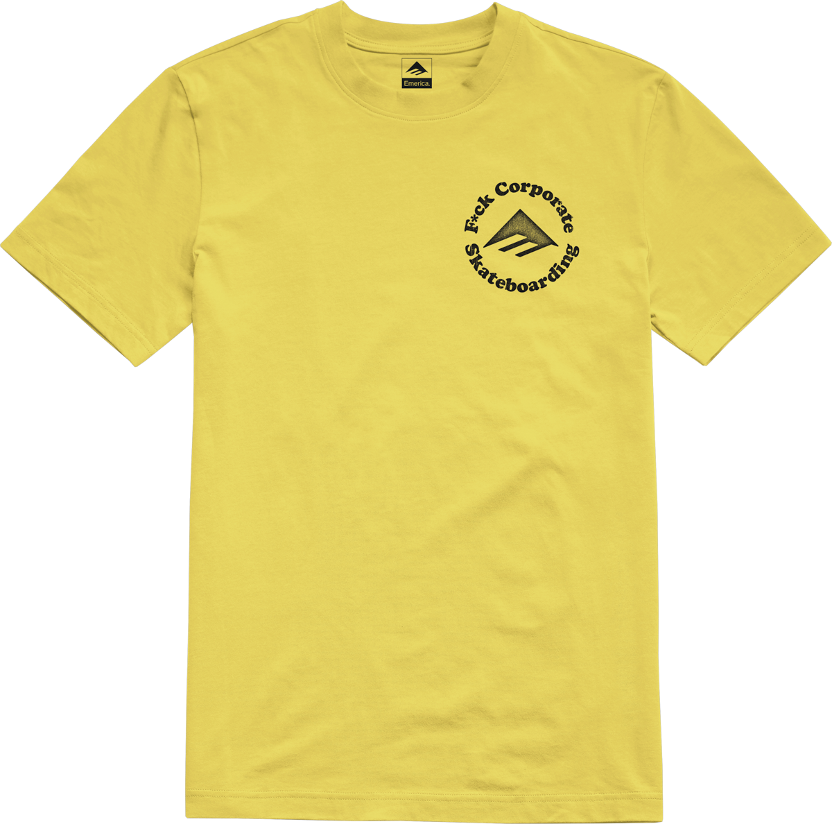 Emerica Mens Eff Corporate 2 Tee Yellow T-Shirt