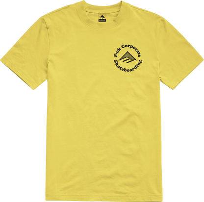 Emerica Mens Eff Corporate 2 Tee Yellow T-Shirt