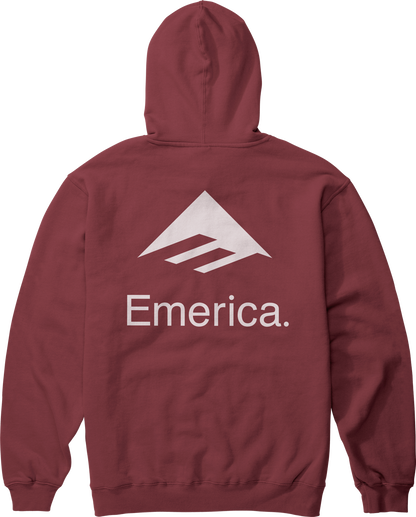 Emerica Mens Lockup Pullover Brick Hoodie