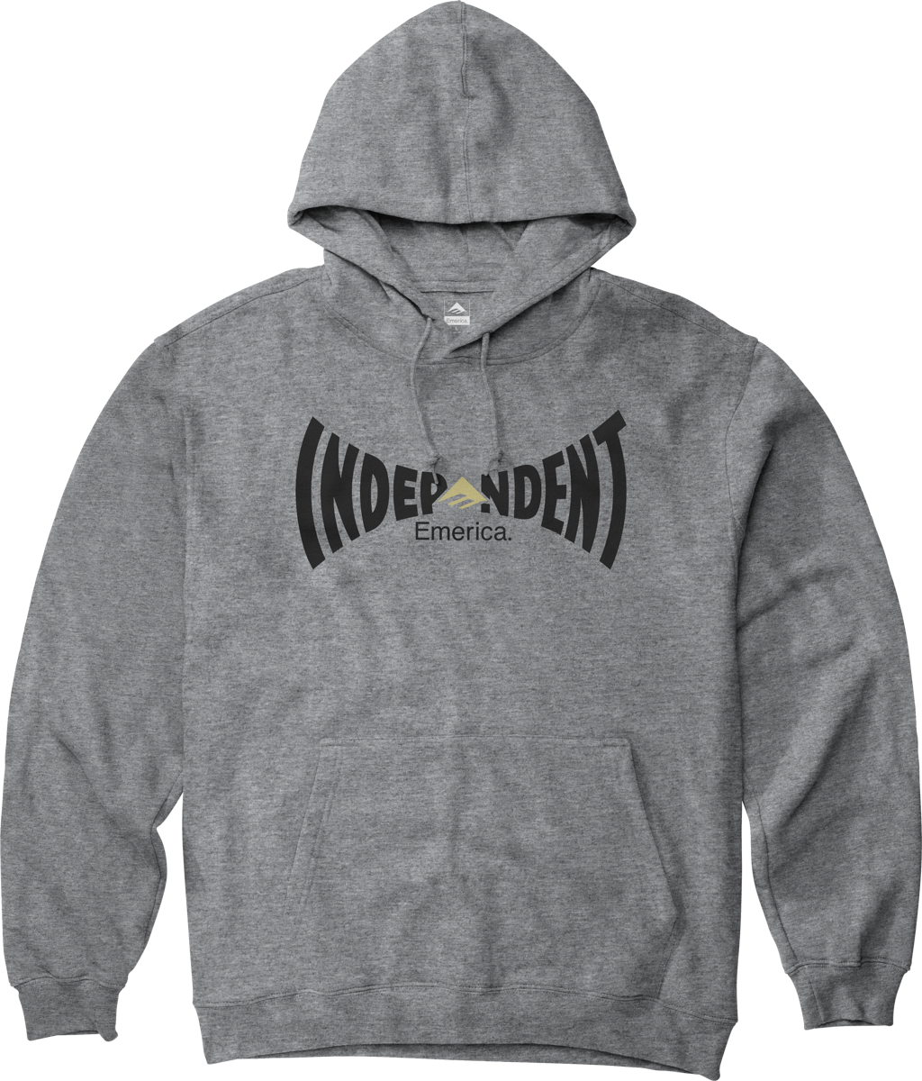 Emerica X Independent Span Pullover Mens Grey Heather Hoodie