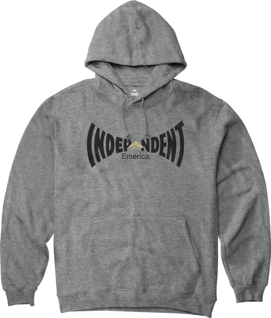 Emerica X Independent Span Pullover Mens Grey Heather Hoodie