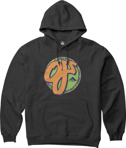 Emerica Mens Oj Circle Pullover Black Hoodie