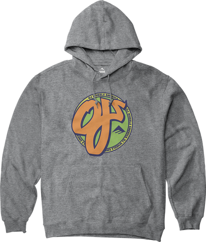 Emerica Mens Oj Circle Pullover Grey Heather Hoodie