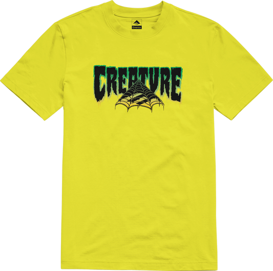 Emerica Mens Creature Lockup Tee Yellow T-Shirt