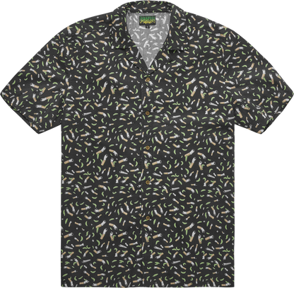 Emerica Mens Creature Hawaiian Black Shirt