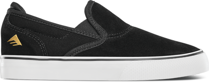 Emerica Boys G6 Slip-On Wino Black White Gold Shoes