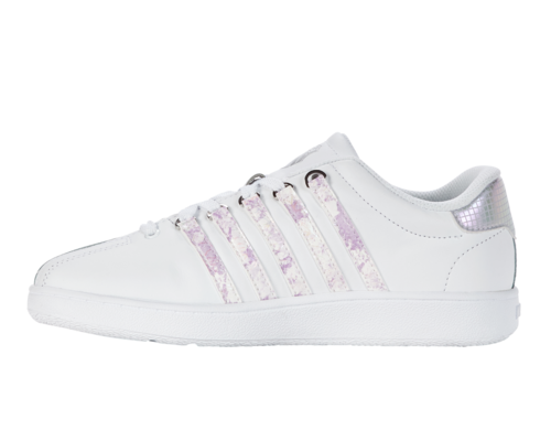 K-Swiss Kids Classic Vn White Lilac Snow Shoes