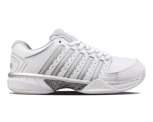 K-Swiss Women's Womens Hypercourt Express Leather White Silver Glacier Gray Shoes