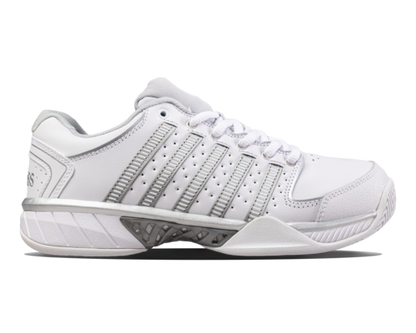 K-Swiss Women's Womens Hypercourt Express Leather White Silver Glacier Gray Shoes