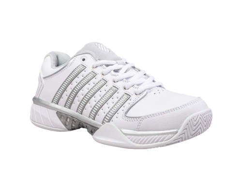 K-Swiss Women's Womens Hypercourt Express Leather White Silver Glacier Gray Shoes