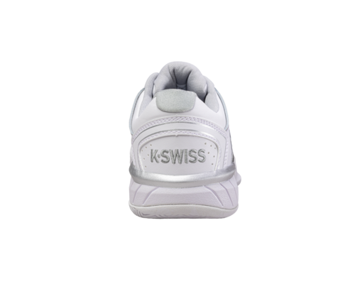 K-Swiss Women's Womens Hypercourt Express Leather White Silver Glacier Gray Shoes