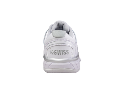 K-Swiss Women's Womens Hypercourt Express Leather White Silver Glacier Gray Shoes