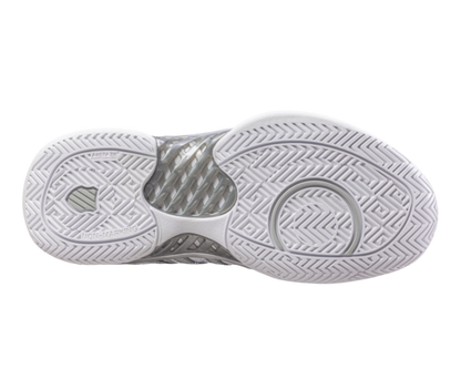 K-Swiss Women's Womens Hypercourt Express Leather White Silver Glacier Gray Shoes