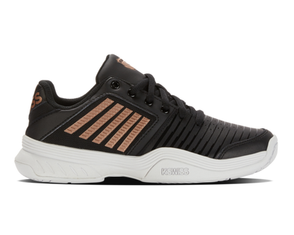 K-Swiss Women's Court Express Black White Rosegold Shoes