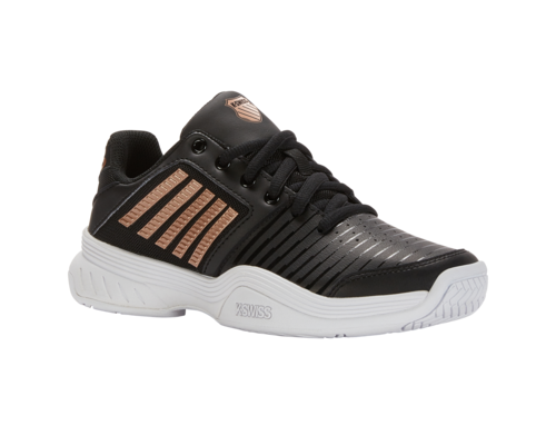 K-Swiss Women's Court Express Black White Rosegold Shoes