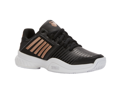 K-Swiss Women's Court Express Black White Rosegold Shoes