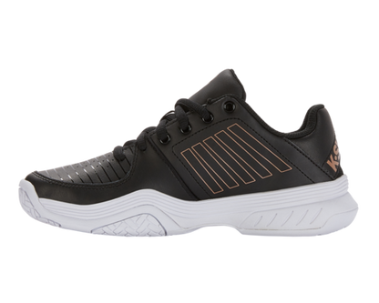 K-Swiss Women's Court Express Black White Rosegold Shoes