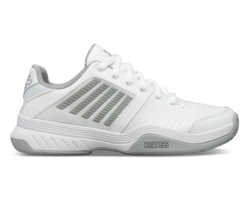 K-Swiss Women's Court Express White Highrise Silver Shoes