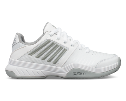 K-Swiss Women's Court Express White Highrise Silver Shoes