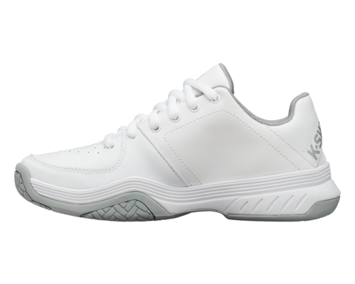 K-Swiss Women's Court Express White Highrise Silver Shoes