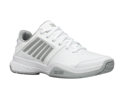 K-Swiss Women's Court Express White Highrise Silver Shoes