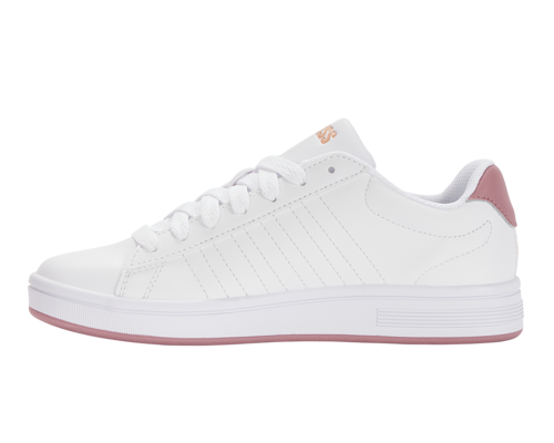 K-Swiss Women's Court Shield White Foxglove Almost Apricot Shoes