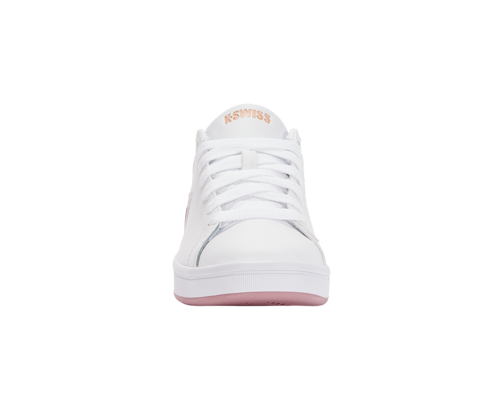 K-Swiss Women's Court Shield White Foxglove Almost Apricot Shoes