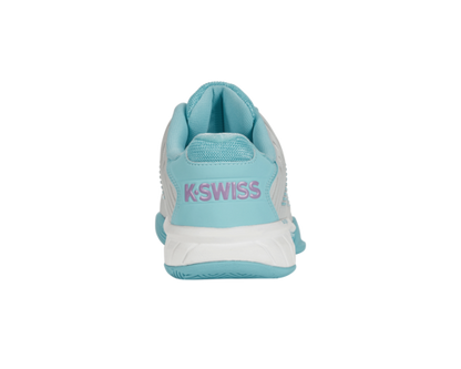 K-Swiss Women's Hypercourt Express 2 Brilliant White Angel Blue Sheer Lilac Shoes