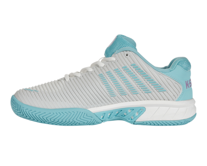 K-Swiss Women's Hypercourt Express 2 Brilliant White Angel Blue Sheer Lilac Shoes