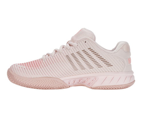 K-Swiss Women's Hypercourt Express 2 Almost Mauve Sepia Rose Pale Neon Coral Shoes