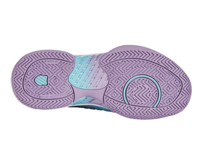 K-Swiss Women's Hypercourt Supreme Angel Blue Sheer Lilac Brilliant White Shoes