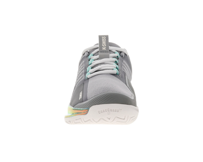 K-Swiss Women's Ultrashot 3 Alloy Brilliant White Turquoise Shoes