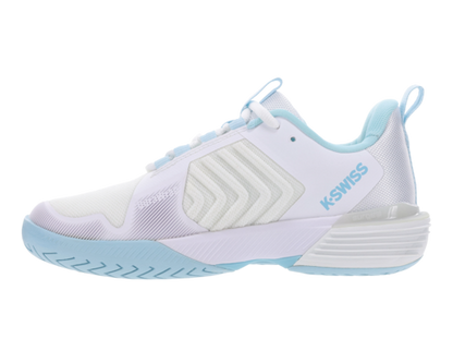 K-Swiss Women's Ultrashot 3 White Blue Glow Shoes