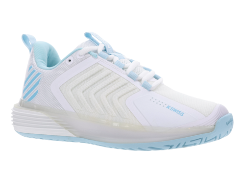 K-Swiss Women's Ultrashot 3 White Blue Glow Shoes