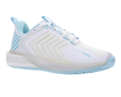 K-Swiss Women's Ultrashot 3 White Blue Glow Shoes