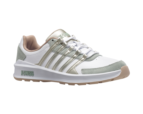 K-Swiss Women's Vista Trainer White Frosty Green Champagne Shoes