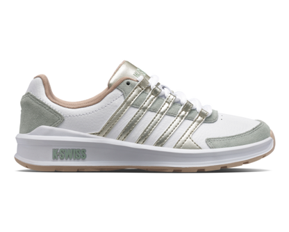 K-Swiss Women's Vista Trainer White Frosty Green Champagne Shoes