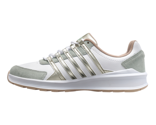 K-Swiss Women's Vista Trainer White Frosty Green Champagne Shoes