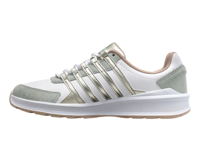 K-Swiss Women's Vista Trainer White Frosty Green Champagne Shoes