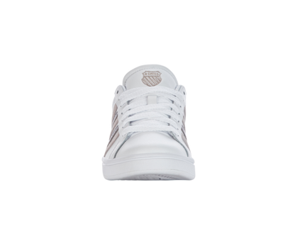 K-Swiss Women's Court Tiebreak White Ashes Of Roses Astro Dust Copper Shoes