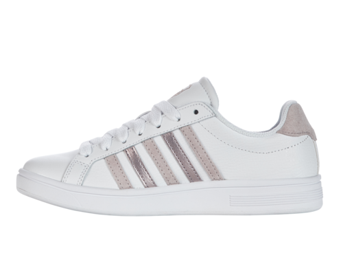 K-Swiss Women's Court Tiebreak White Ashes Of Roses Astro Dust Copper Shoes