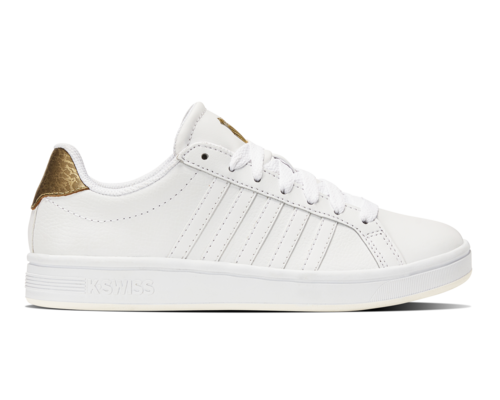 K-Swiss Women's Court Tiebreak White Gold Panther Shoes