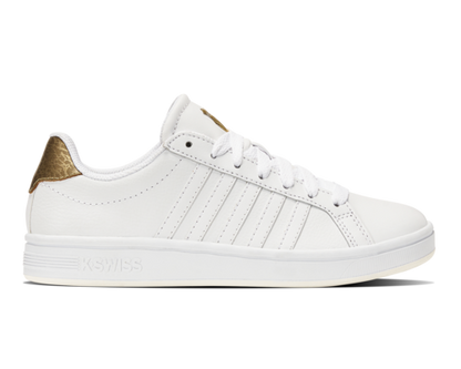 K-Swiss Women's Court Tiebreak White Gold Panther Shoes